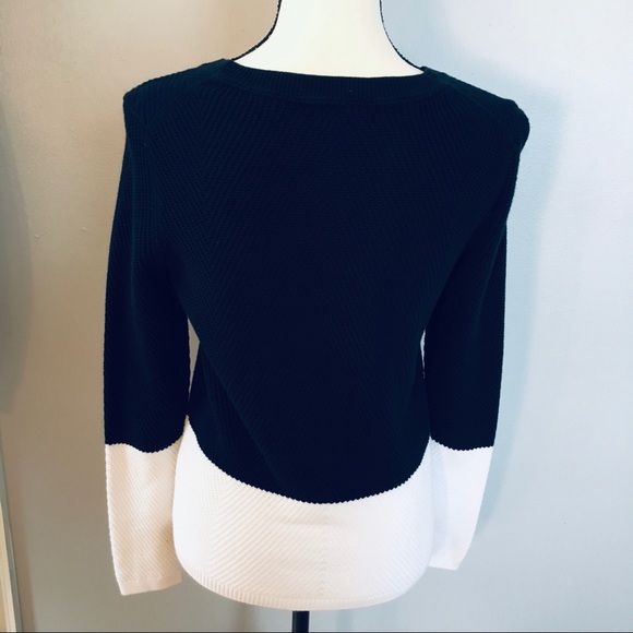 Tommy Hilfiger Black & White Fitted Sweater - Picture 2 of 6